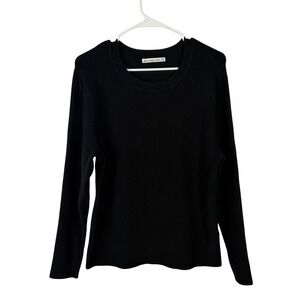 Abercrombie & Fitch Black Ribbed Crewneck Sweater XXL Long Sleeve Pullover
